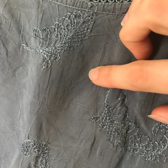 Vintage Johnny Was Collection Embroidered Cornflower Reversible Maxi Dress - Picture 3 of 15